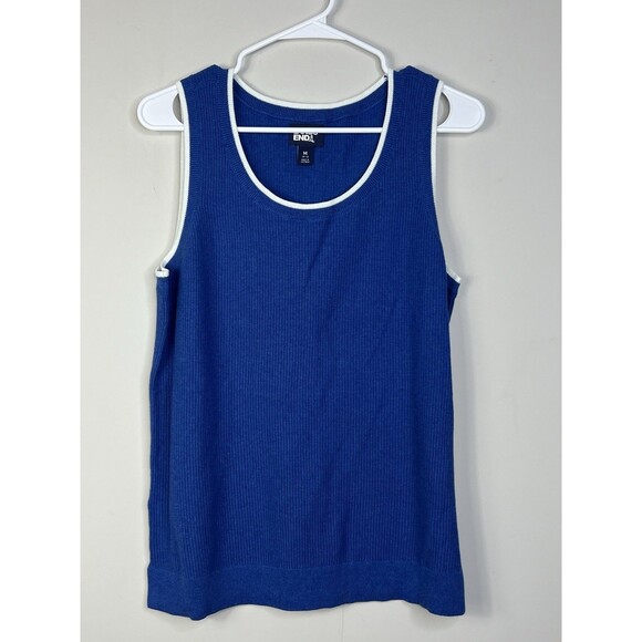 Lands' End Women's Fine Gauge Cotton Cardigan & Tank Sweater Set Medium - Picture 9 of 14